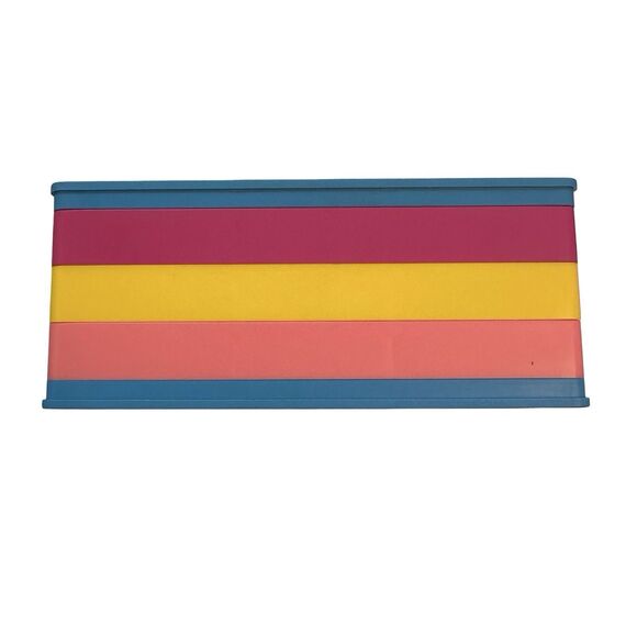 The Earring Book Plastic Layered Jewelry Organizer Case USA VTG 80s Classic - Picture 12 of 12